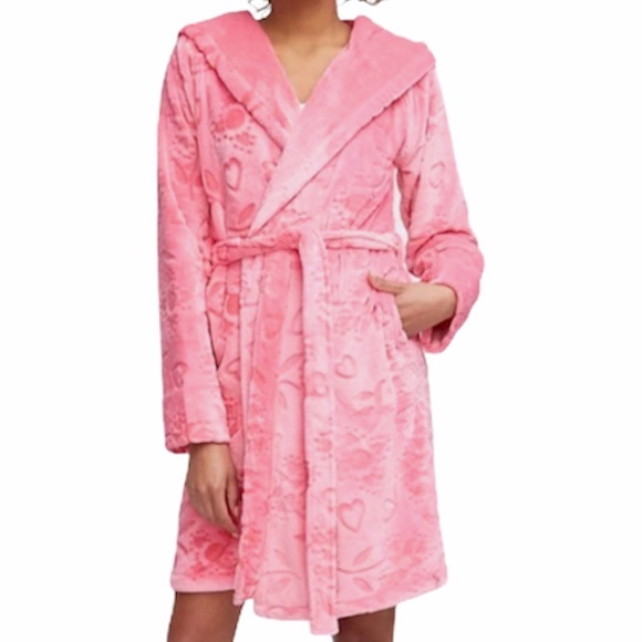 Vera Bradley Sweethearts and Flowers Bathrobe Pink Small to XLarge - Picture 7 of 7